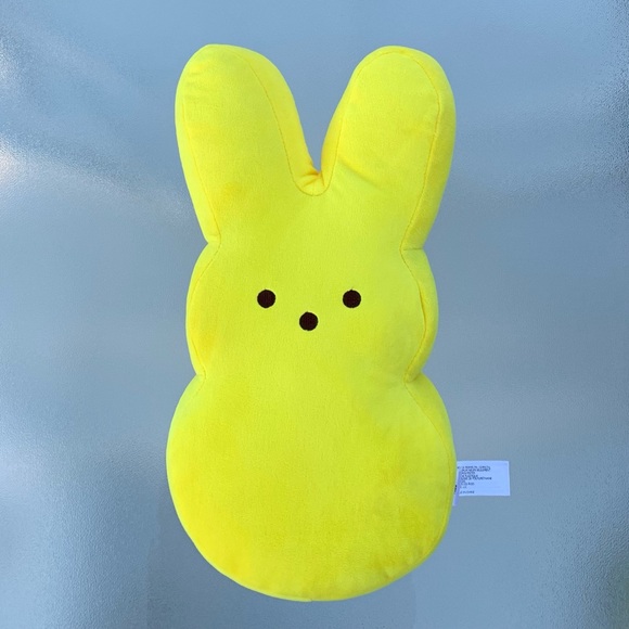 Yellow Peeps Easter Bunny 16” Plush Toy / Decorative Throw Pillow